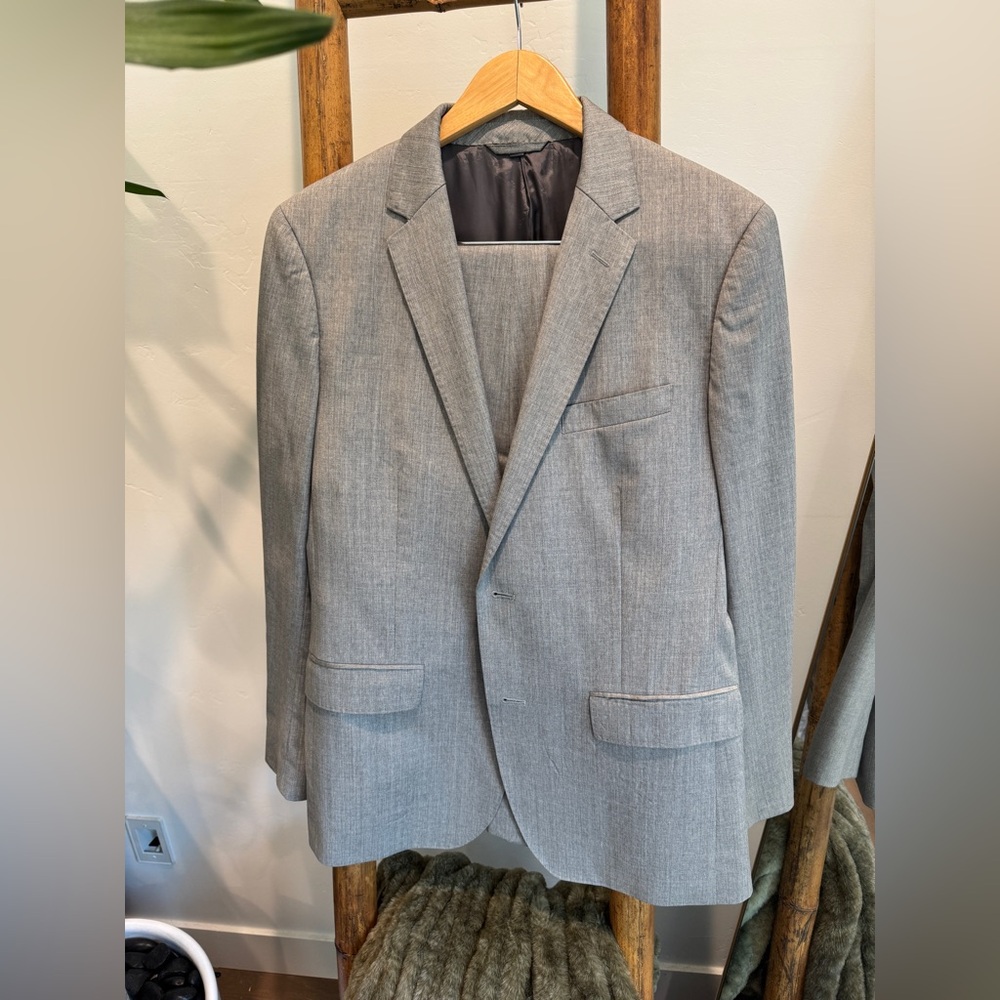 Bonobos Light Gray Slim Fit Blazer and Pants Suit